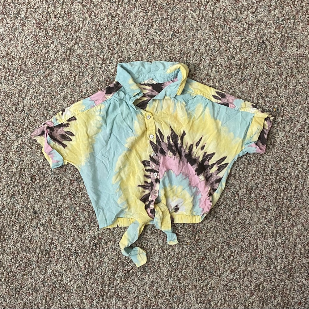 Button down crop top